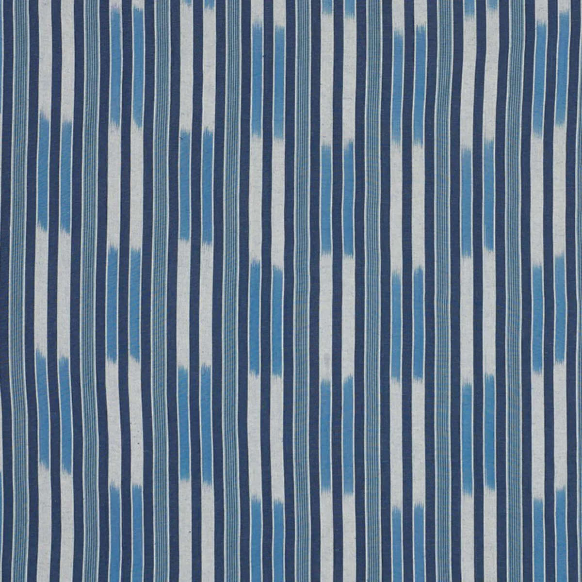 Schumacher 71970 Cusco Ikat Blue fabric swatch