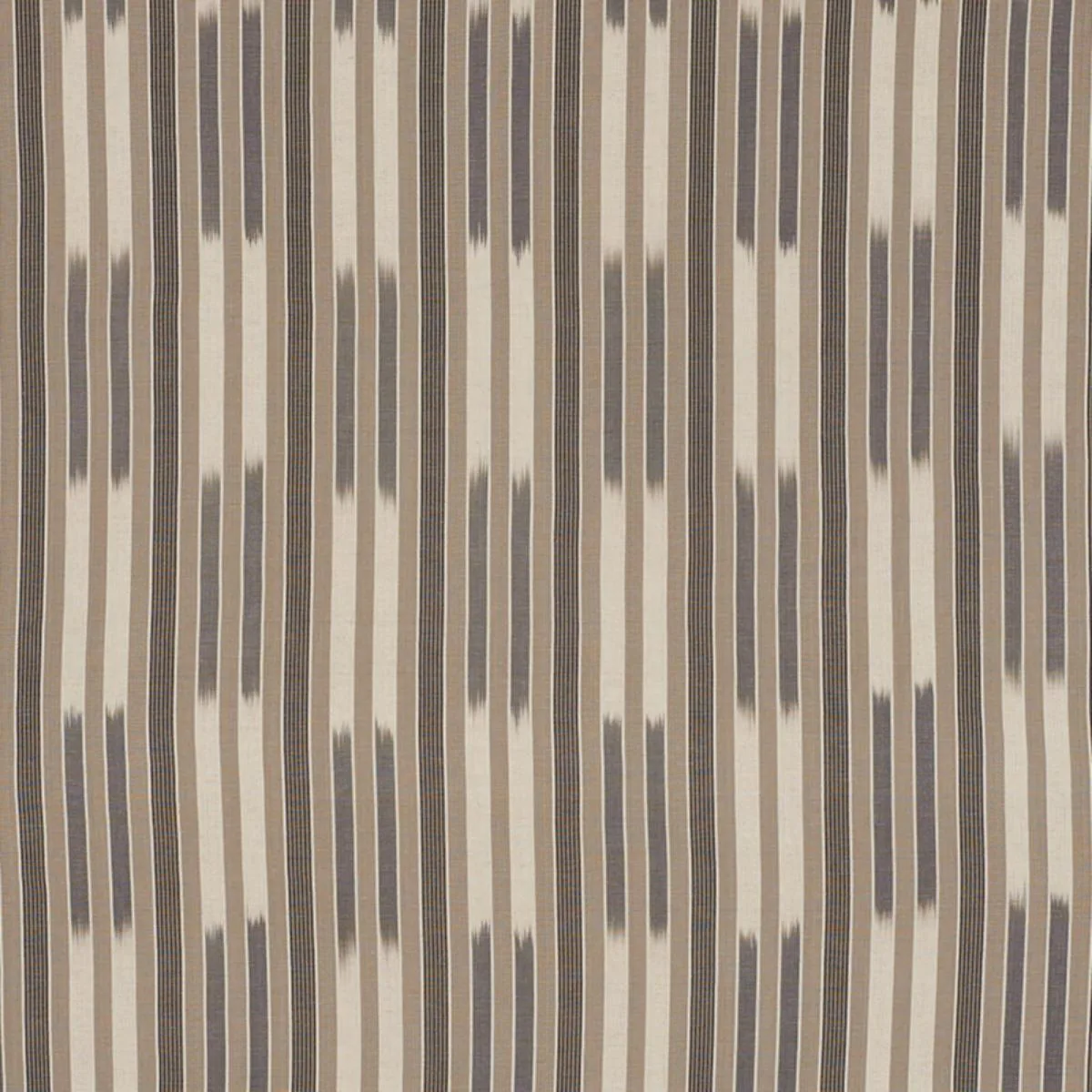 Schumacher 71971 Cusco Ikat Charcoal fabric swatch