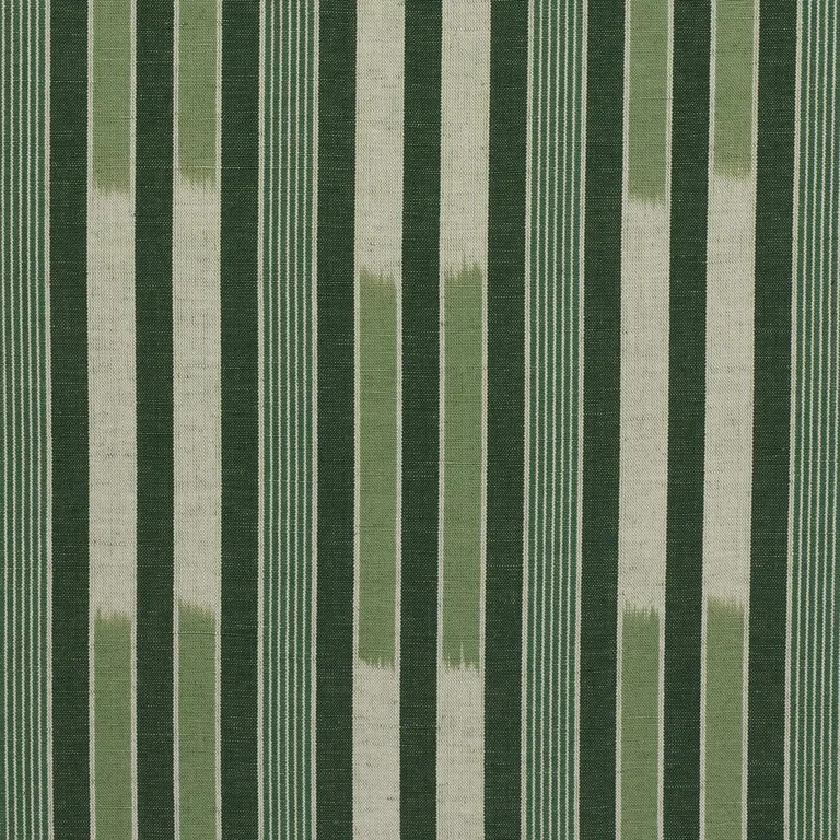 Schumacher 71973 Cusco Ikat Green fabric swatch