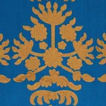 Schumacher 79470 Cybele Embroidery Blue fabric swatch