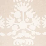 Schumacher 79472 Cybele Embroidery Natural fabric swatch