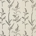 Schumacher 78352 Cynthia Embroidered Print Black fabric swatch
