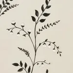 Schumacher 78352 Cynthia Embroidered Print Black fabric swatch