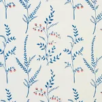 Schumacher 78350 Cynthia Embroidered Print Blue fabric swatch