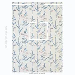 Schumacher 78350 Cynthia Embroidered Print Blue fabric swatch