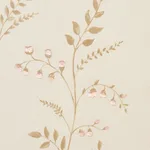 Schumacher 78351 Cynthia Embroidered Print Natural fabric swatch
