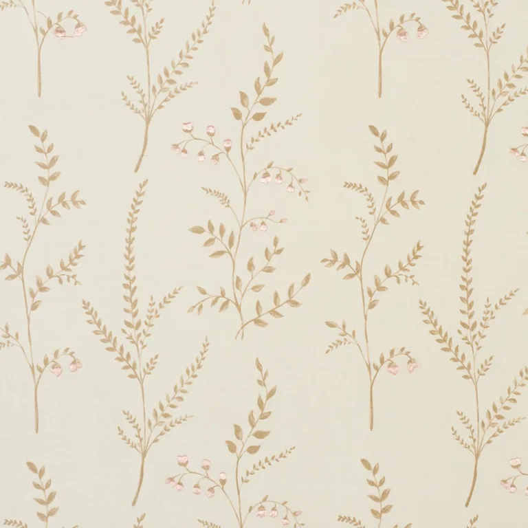 Schumacher 78351 Cynthia Embroidered Print Natural fabric swatch