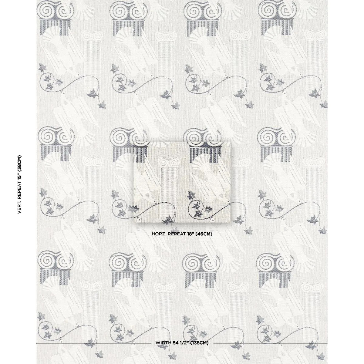 Schumacher 83110 Cyprus Limestone fabric swatch