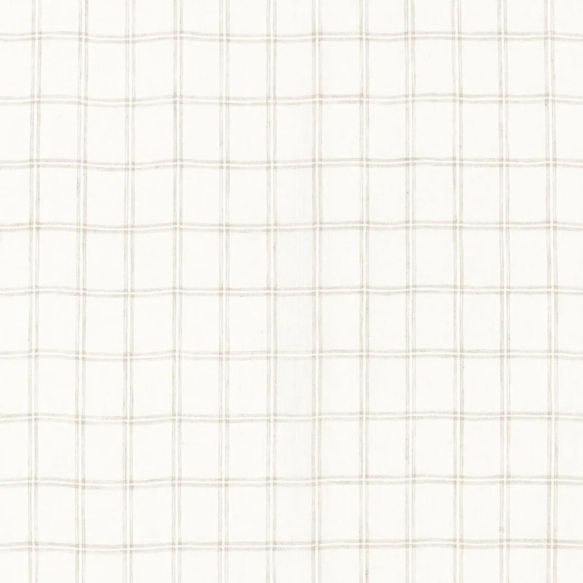 Schumacher 67830 Da Vinci Sheer Ivory / Linen fabric swatch