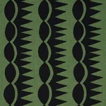 Schumacher 181532 Dagger Stripe Black On Green fabric swatch