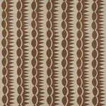 Schumacher 181530 Dagger Stripe Brown On Natural fabric swatch