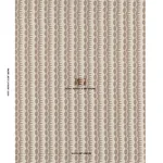 Schumacher 181530 Dagger Stripe Brown On Natural fabric swatch