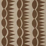 Schumacher 181530 Dagger Stripe Brown On Natural fabric swatch