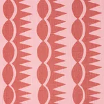 Schumacher 181531 Dagger Stripe Red On Pink fabric swatch