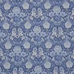 Schumacher 182972 Dahlia Garden Blue And White fabric swatch