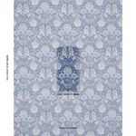 Schumacher 182972 Dahlia Garden Blue And White fabric swatch