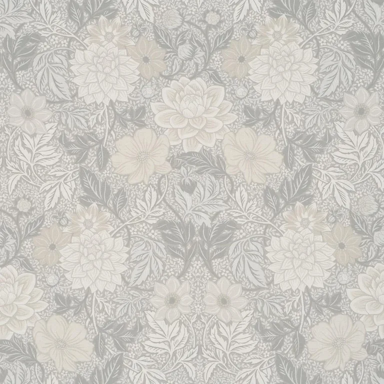 Schumacher 182971 Dahlia Garden Natural fabric swatch
