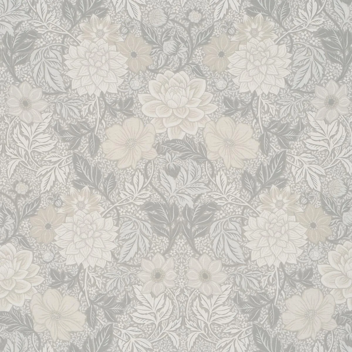 Schumacher 182971 Dahlia Garden Natural fabric swatch