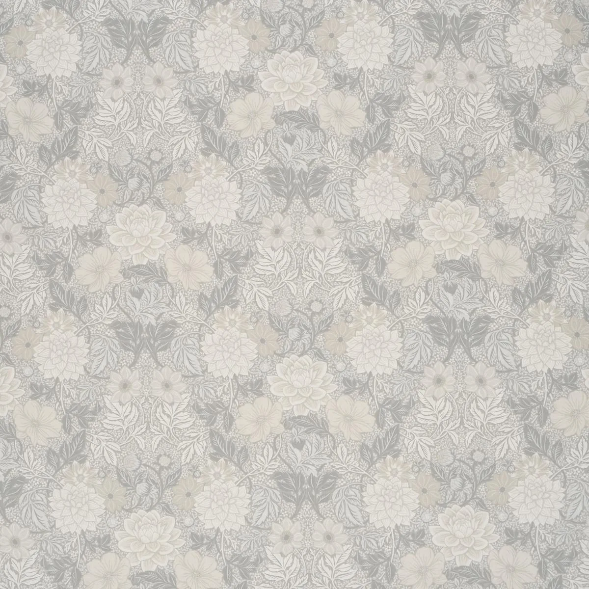 Schumacher 182971 Dahlia Garden Natural fabric swatch