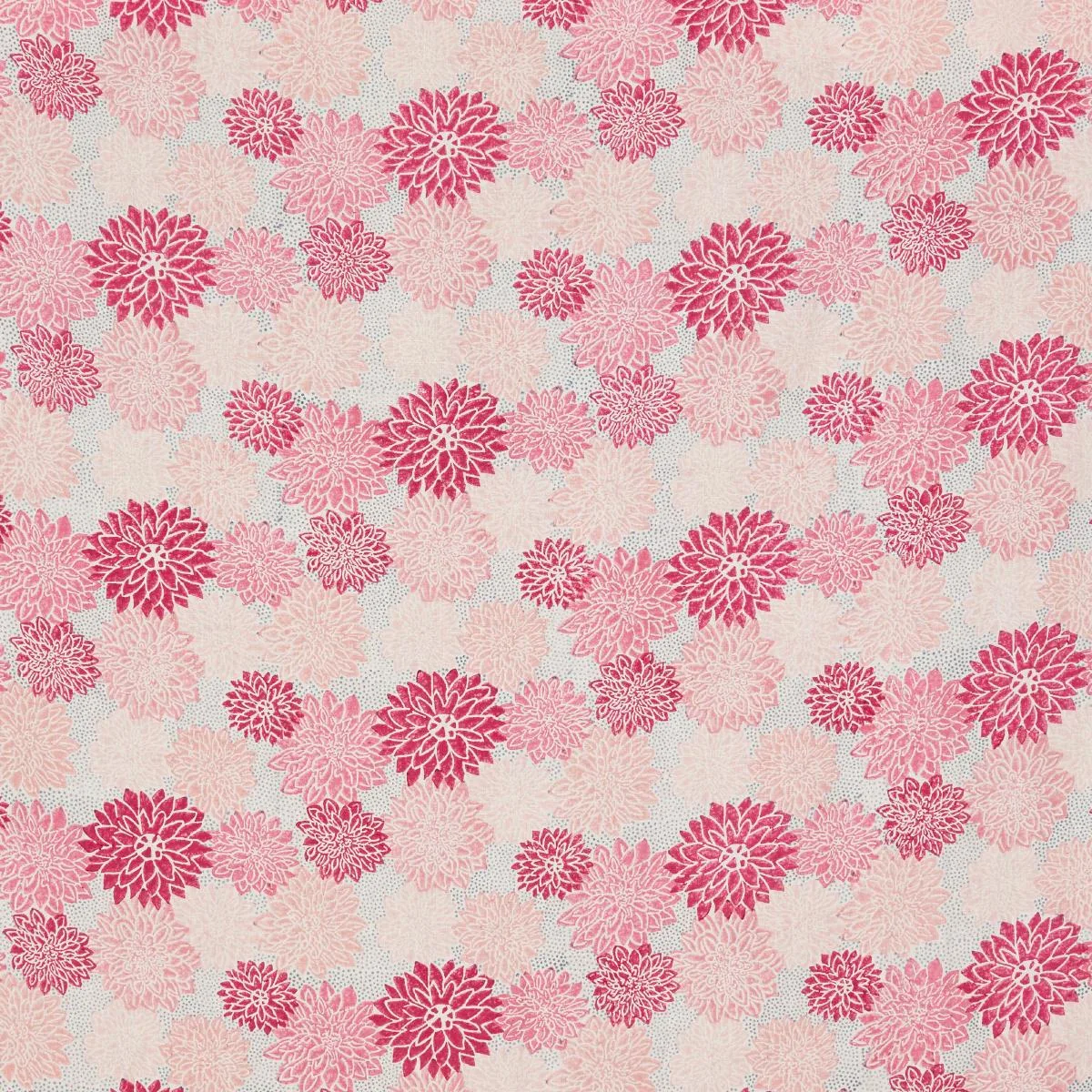 Schumacher 181801 Dahlia Hand Block Print Hot Pink fabric swatch