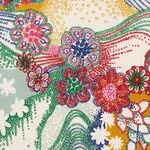 Schumacher 180130 Daisy Chain Primary Multi fabric swatch