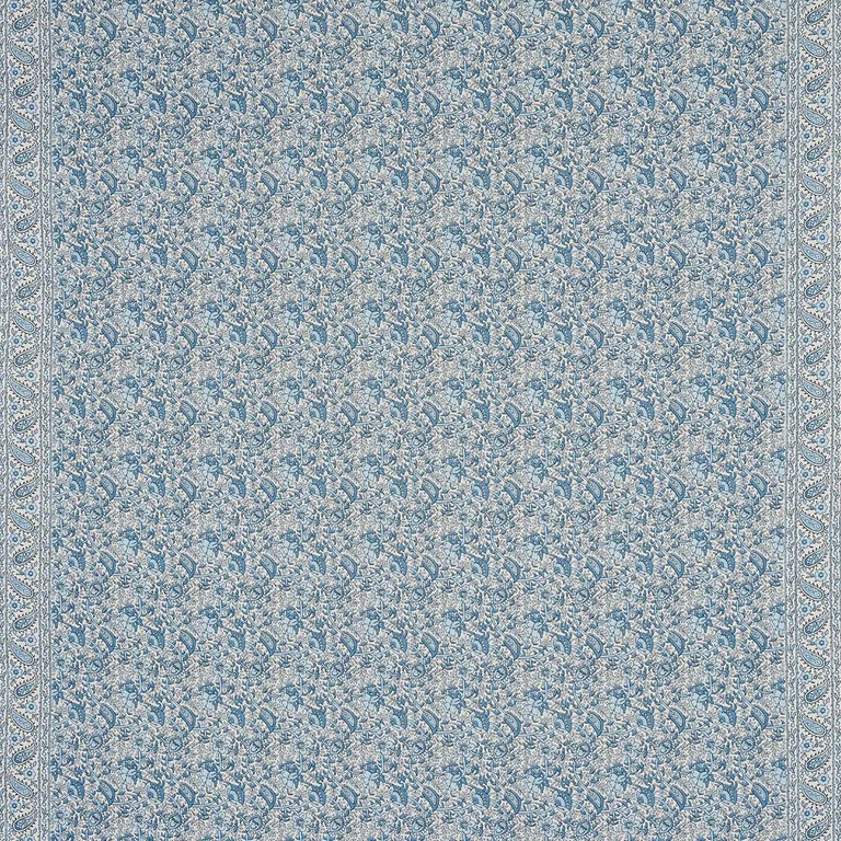 Schumacher 180710 Daisy Indoor/Outdoor Indigo fabric swatch