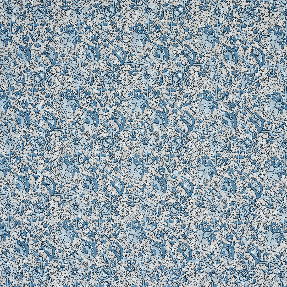 Schumacher 180710 Daisy Indoor/Outdoor Indigo fabric swatch