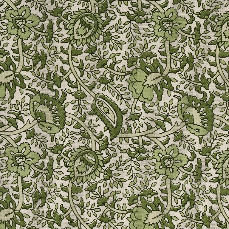 Schumacher 180711 Daisy Indoor/Outdoor Leaf Green fabric swatch