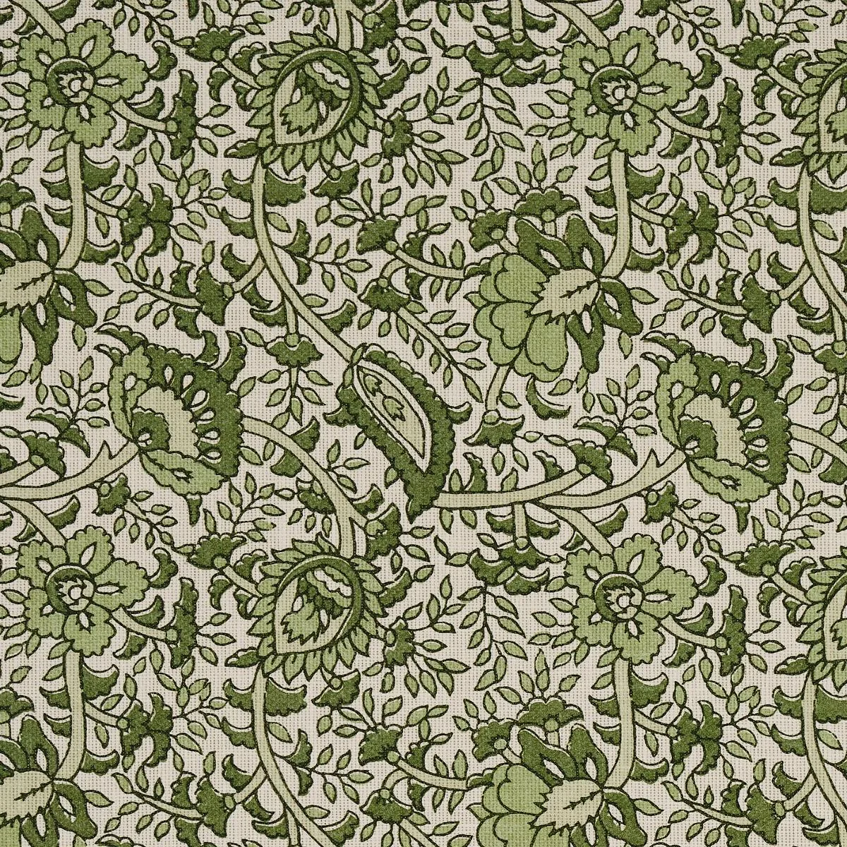 Schumacher 180711 Daisy Indoor/Outdoor Leaf Green fabric swatch
