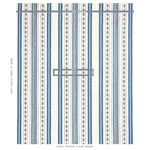 Schumacher 80271 Dakota Stripe Blue fabric swatch