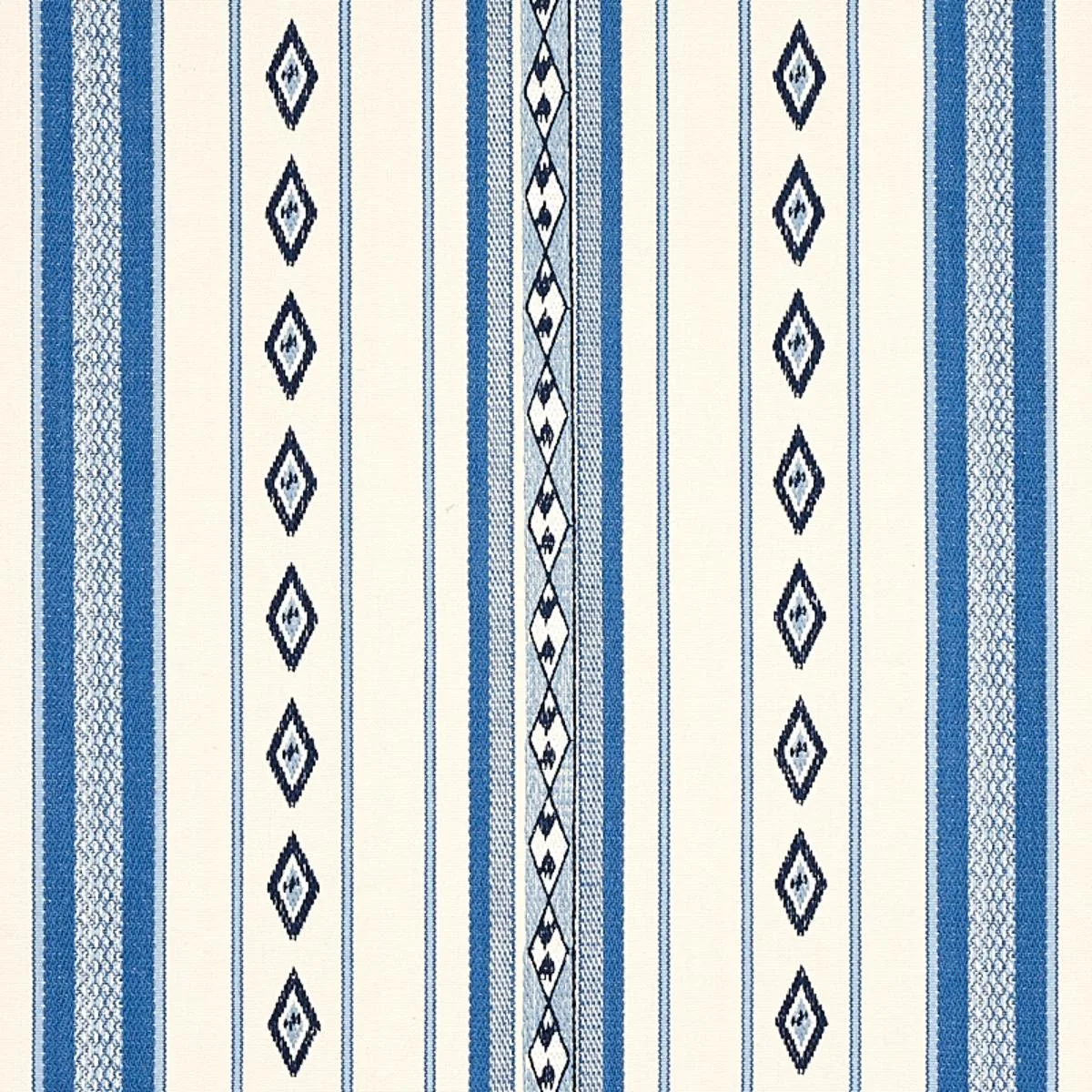 Schumacher 80271 Dakota Stripe Blue fabric swatch