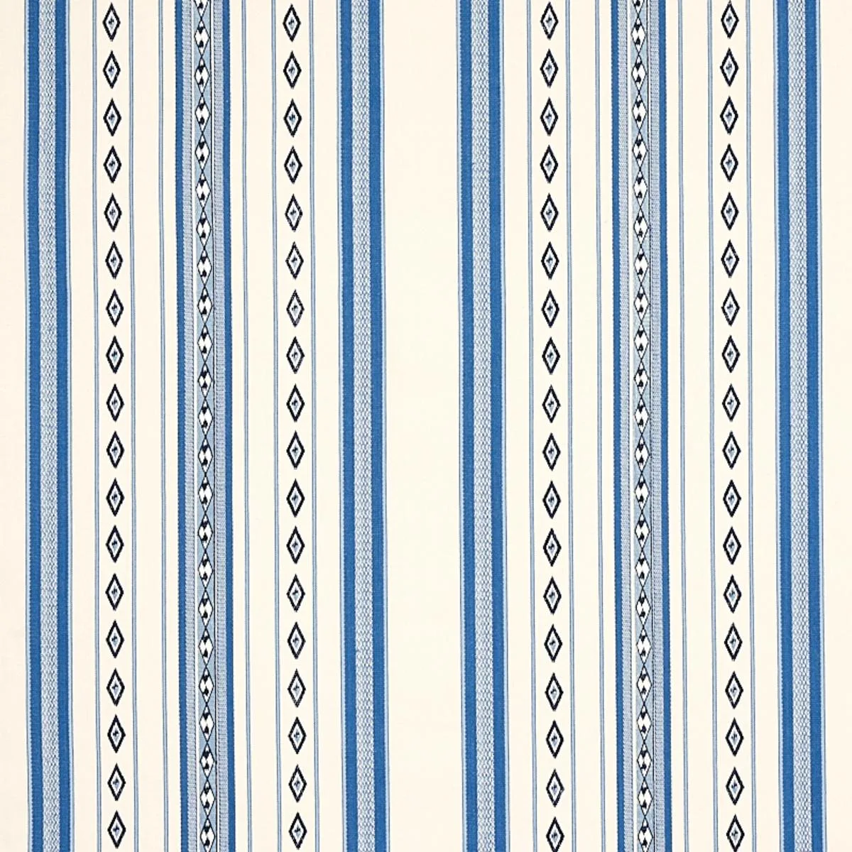 Schumacher 80271 Dakota Stripe Blue fabric swatch