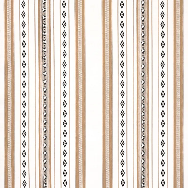 Schumacher 80270 Dakota Stripe Neutral fabric swatch