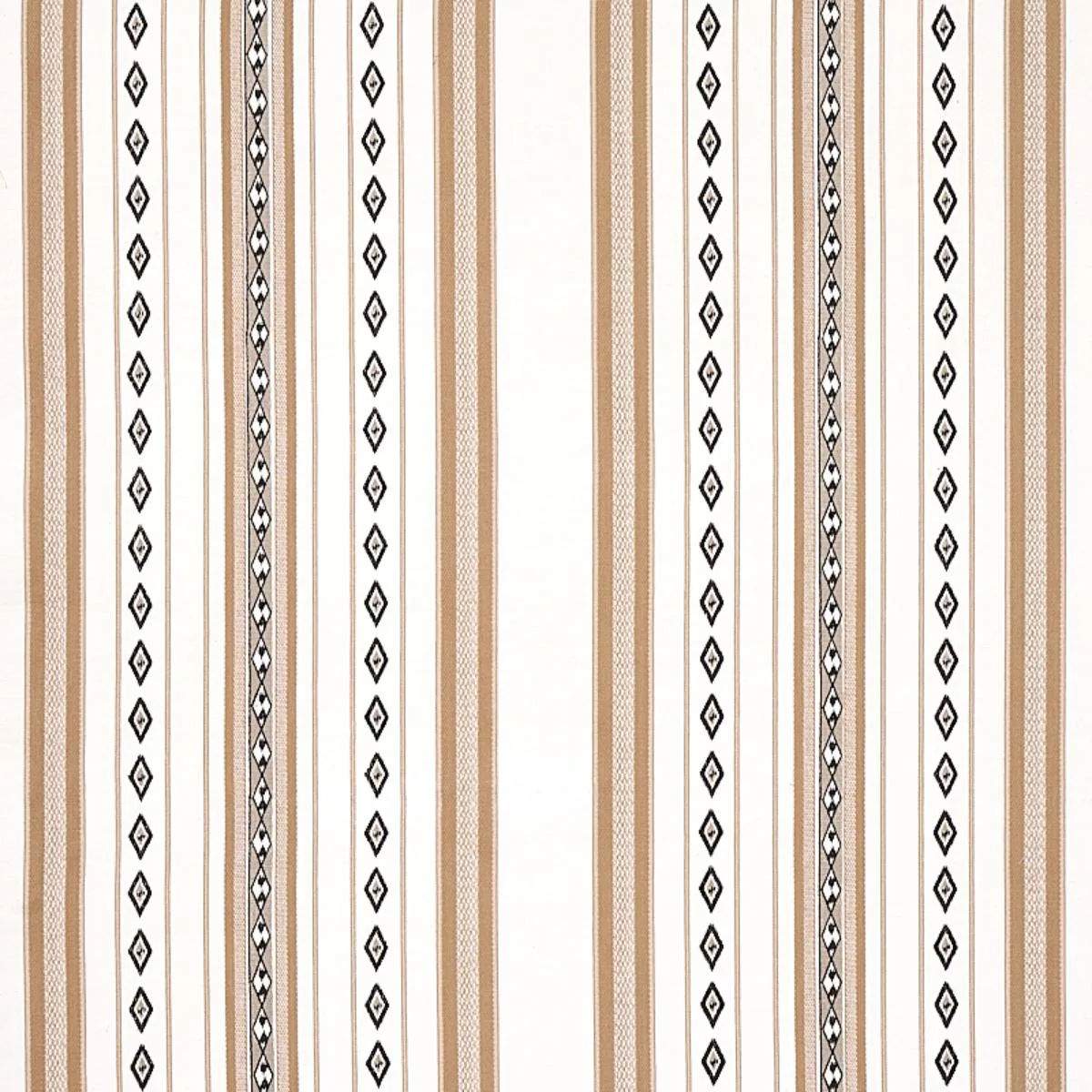 Schumacher 80270 Dakota Stripe Neutral fabric swatch