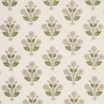 Schumacher 182911 Dalila Hand-Screen Print Green fabric swatch