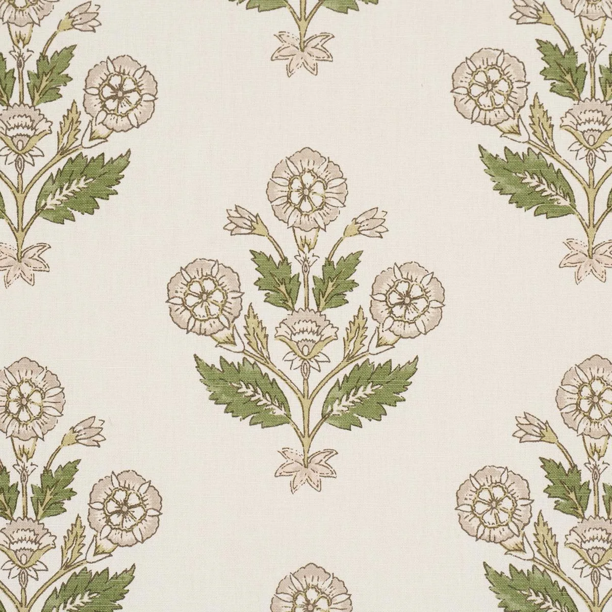 Schumacher 182911 Dalila Hand-Screen Print Green fabric swatch