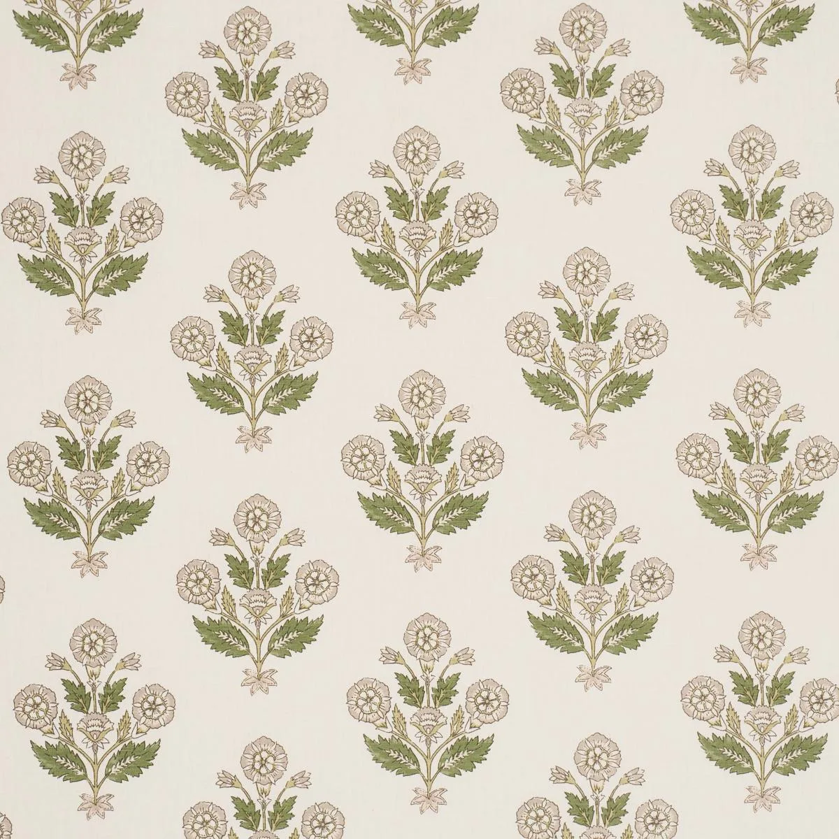 Schumacher 182911 Dalila Hand-Screen Print Green fabric swatch