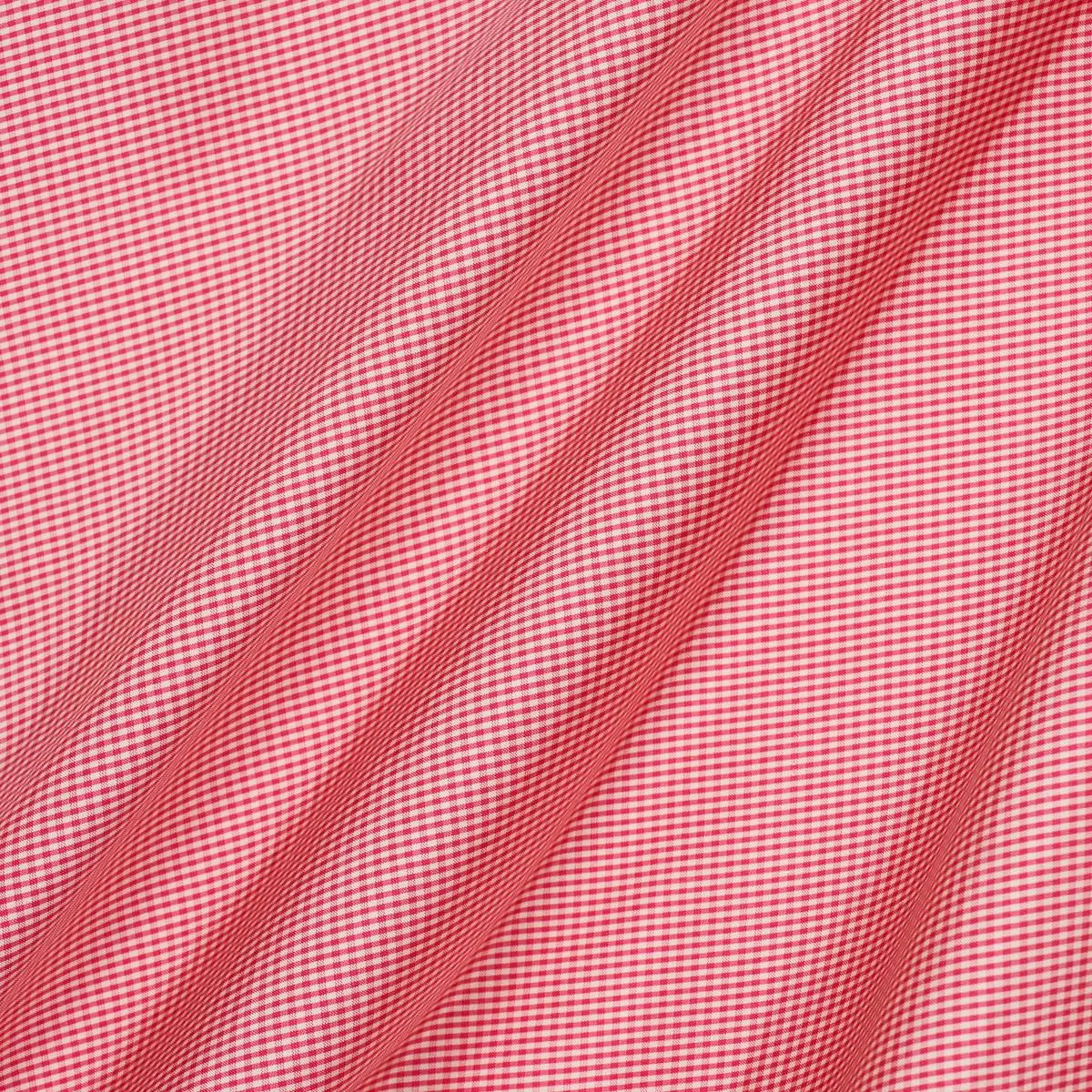 Schumacher 3449009 Dalton Silk Gingham Cerise fabric swatch