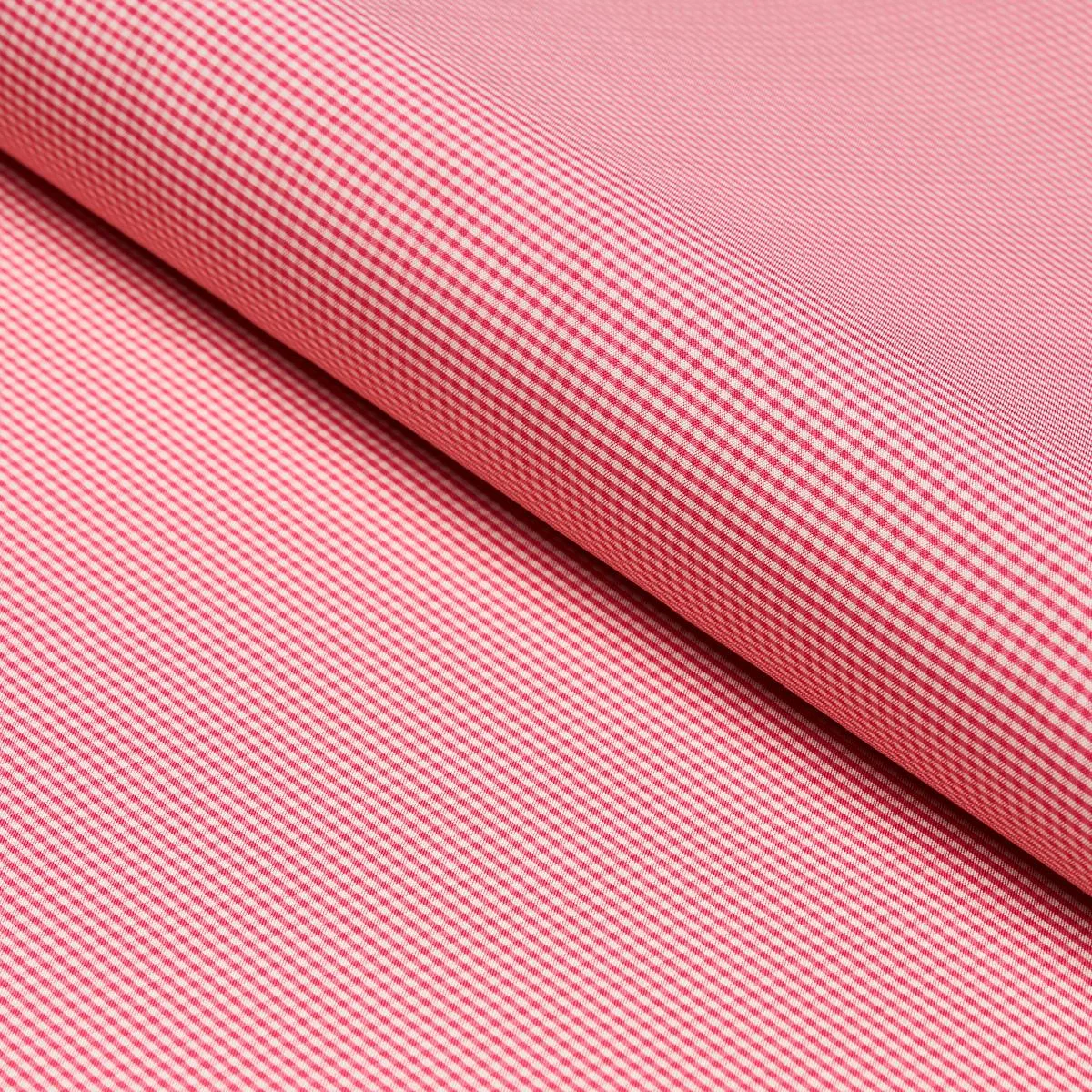 Schumacher 3449009 Dalton Silk Gingham Cerise fabric swatch
