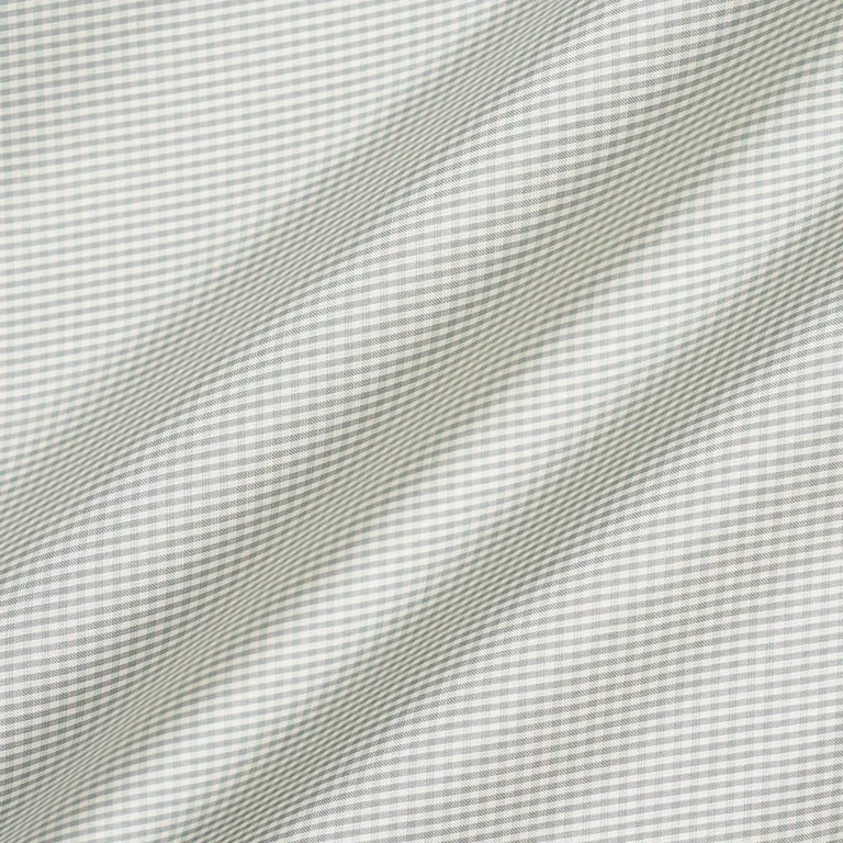 Schumacher 3449002 Dalton Silk Gingham Chambray fabric swatch