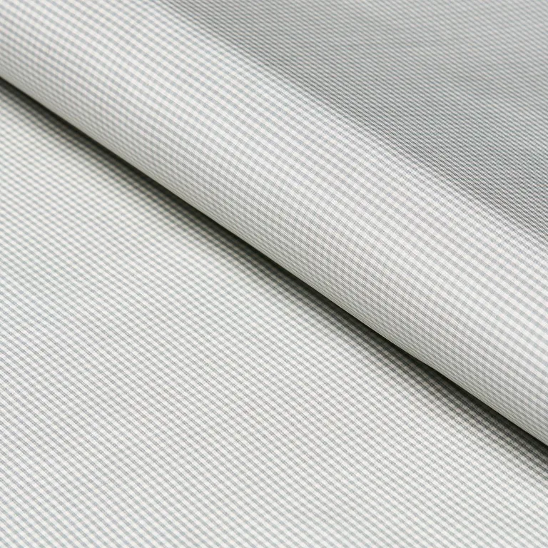 Schumacher 3449002 Dalton Silk Gingham Chambray fabric swatch