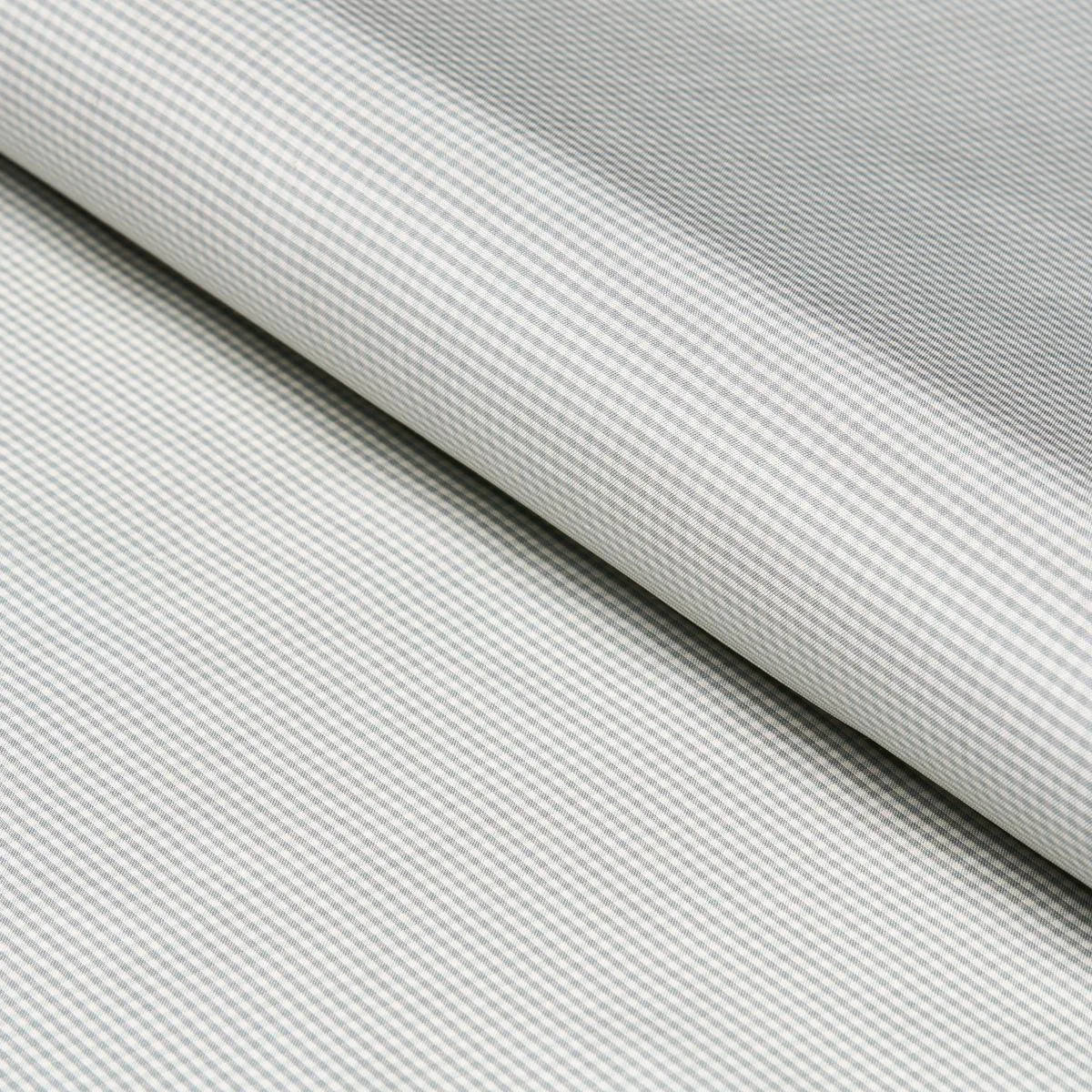 Schumacher 3449002 Dalton Silk Gingham Chambray fabric swatch