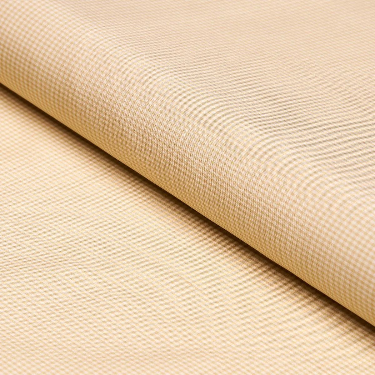 Schumacher 3449004 Dalton Silk Gingham Sand fabric swatch