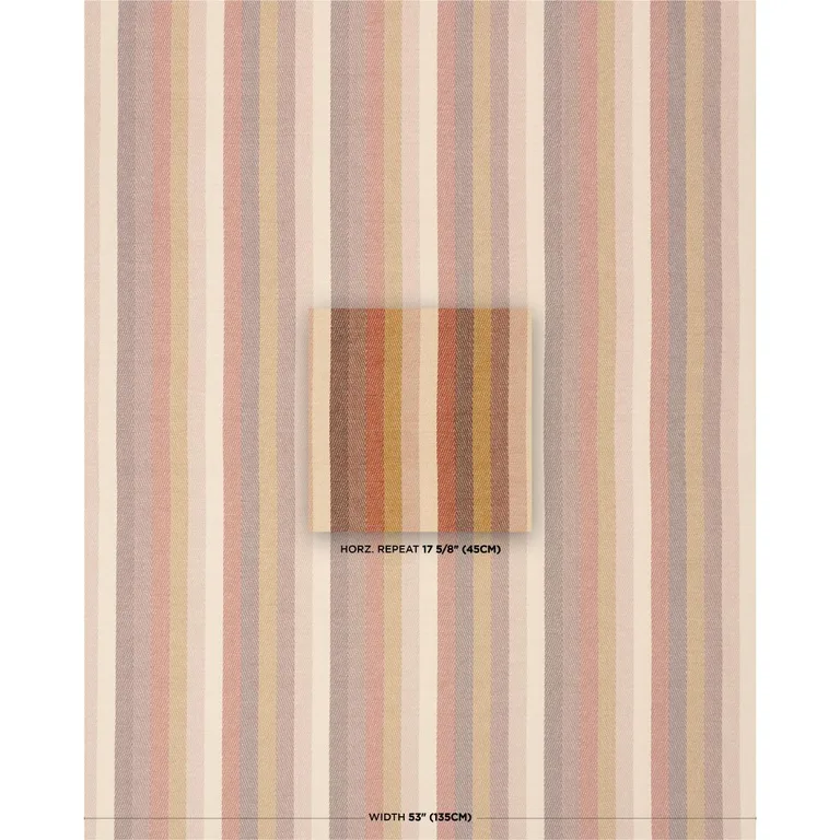 Schumacher 86240 Dancing Stripe Cedar fabric swatch