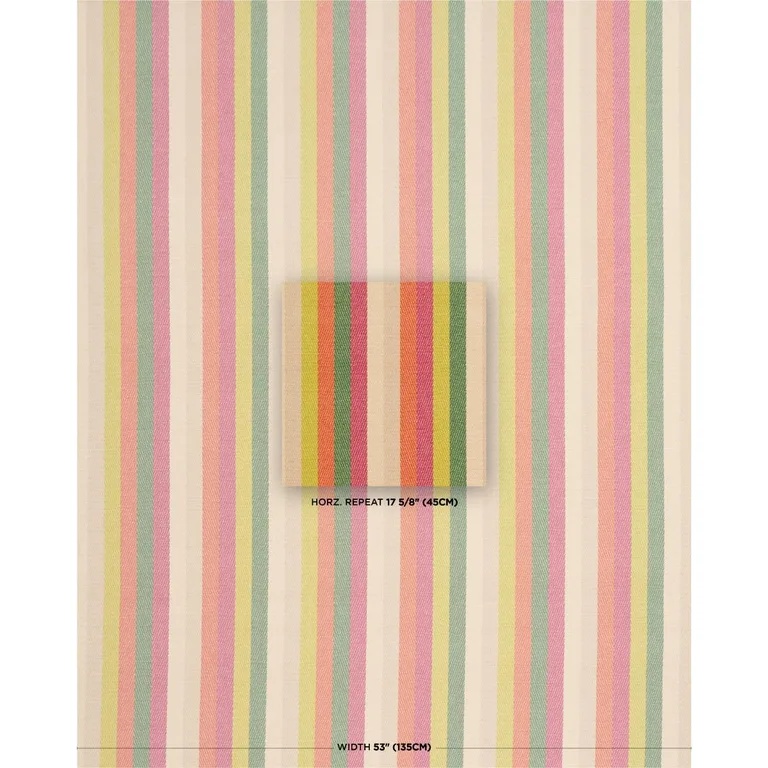 Schumacher 86241 Dancing Stripe Jewel fabric swatch