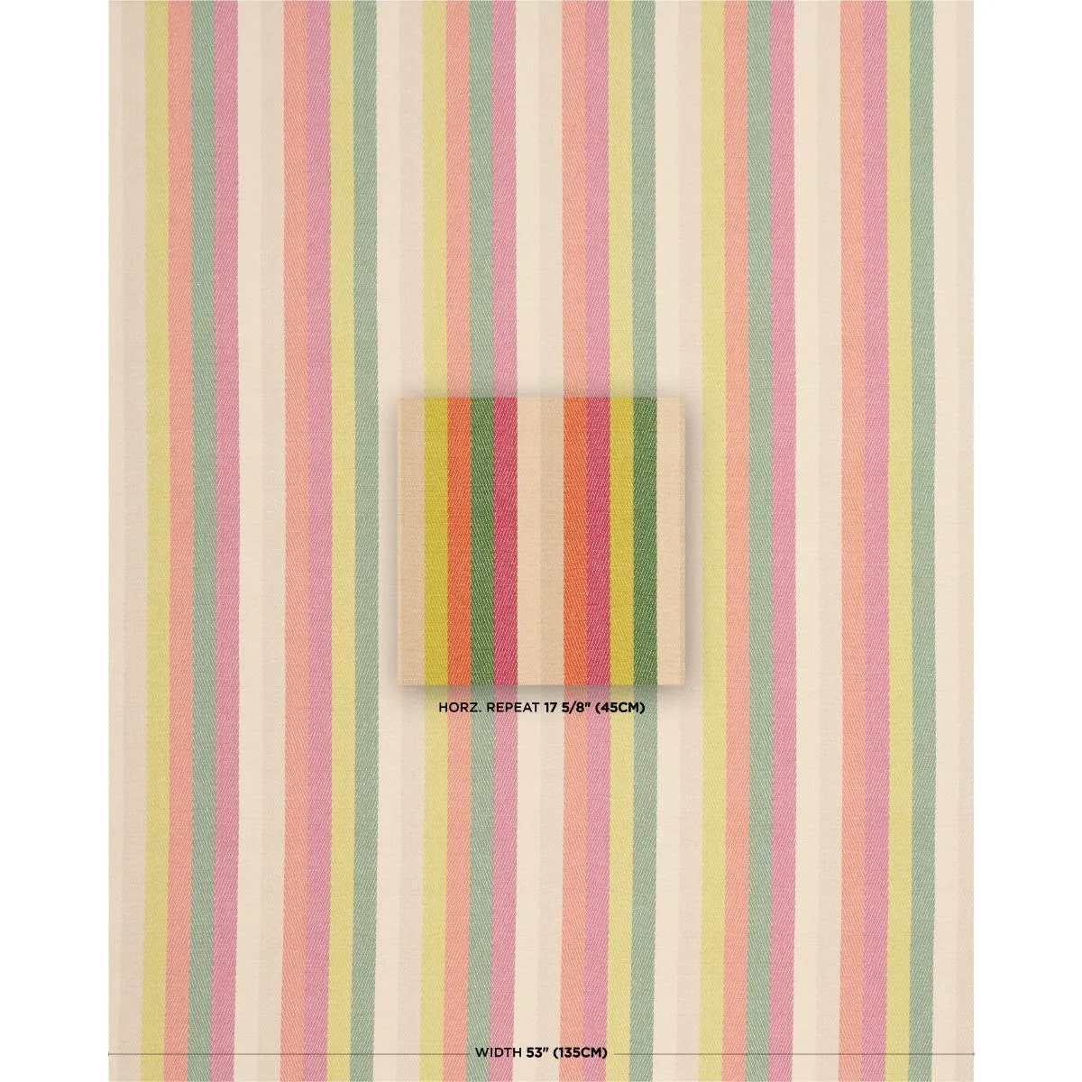 Schumacher 86241 Dancing Stripe Jewel fabric swatch