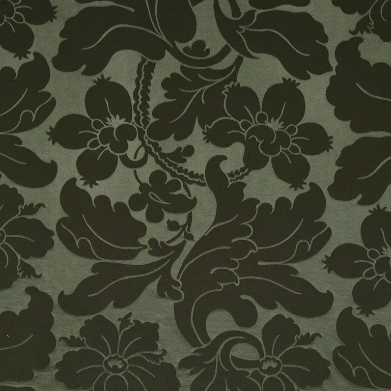 Schumacher 81460 Dandridge Damask Magnolia fabric swatch