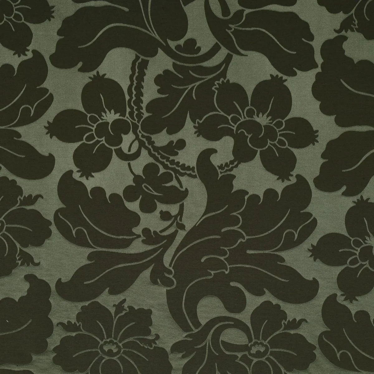 Schumacher 81460 Dandridge Damask Magnolia fabric swatch