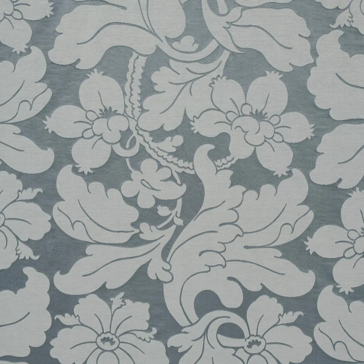 Schumacher 81462 Dandridge Damask Palace Slate fabric swatch