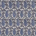 Schumacher 179961 Daria Paisley Indigo fabric swatch